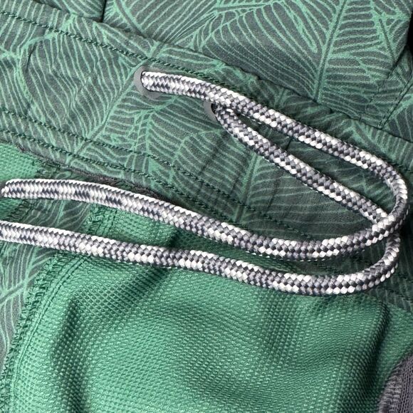 Mack Weldon Swim Trunk Mens Extra Large Green Tropical Drawstring Elastic Waist - Picture 8 of 14